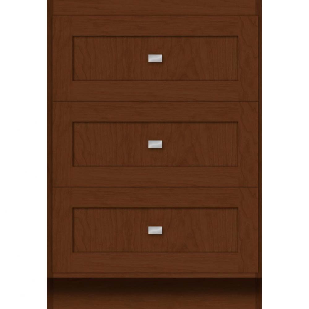 24 X 18 X 34.5 Montlake Drawer Bank Shaker Pecan Cherry