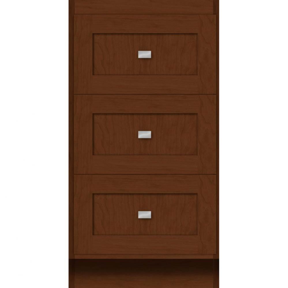 18 X 18 X 34.5 Montlake Drawer Bank Shaker Pecan Cherry