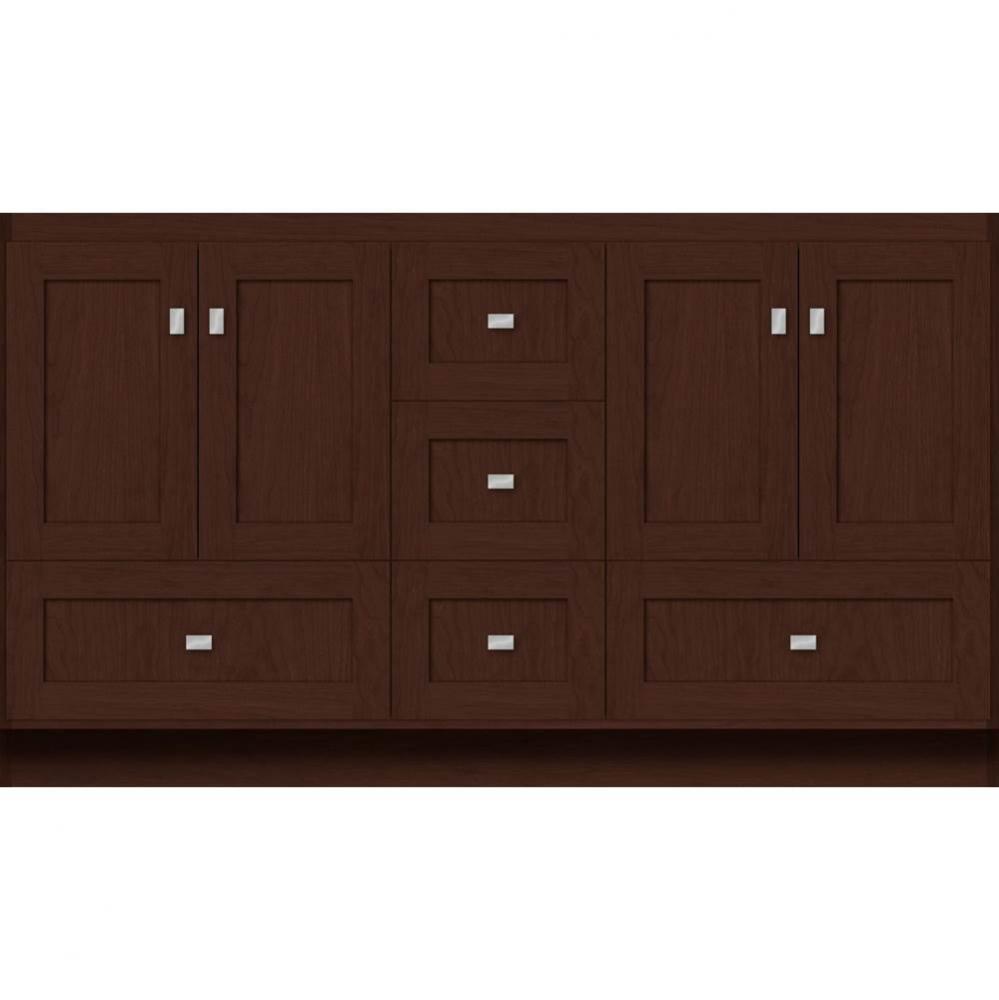 60 X 21 X 34.5 Montlake Vanity Shaker Choc Cherry Db