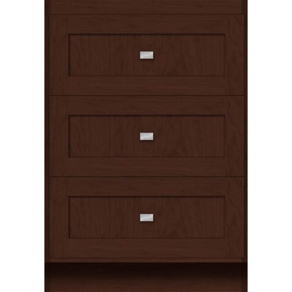 24 X 21 X 34.5 Montlake Drawer Bank Shaker Choc Cherry