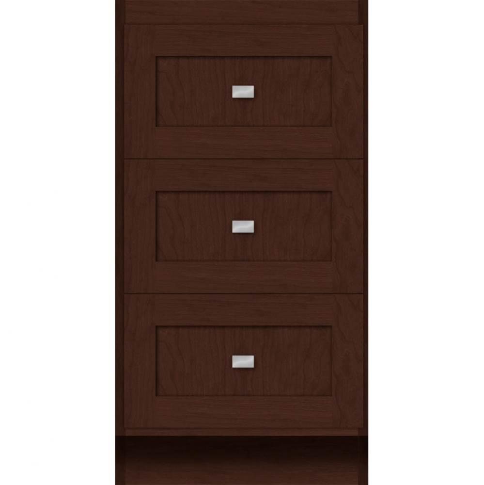 18 X 18 X 34.5 Montlake Drawer Bank Shaker Choc Cherry