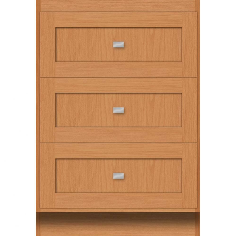 24 X 18 X 34.5 Montlake Drawer Bank Shaker Nat Oak