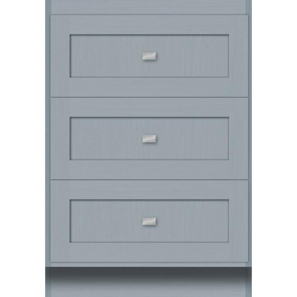 24 X 21 X 34.5 Montlake Drawer Bank Shaker Silver Oak