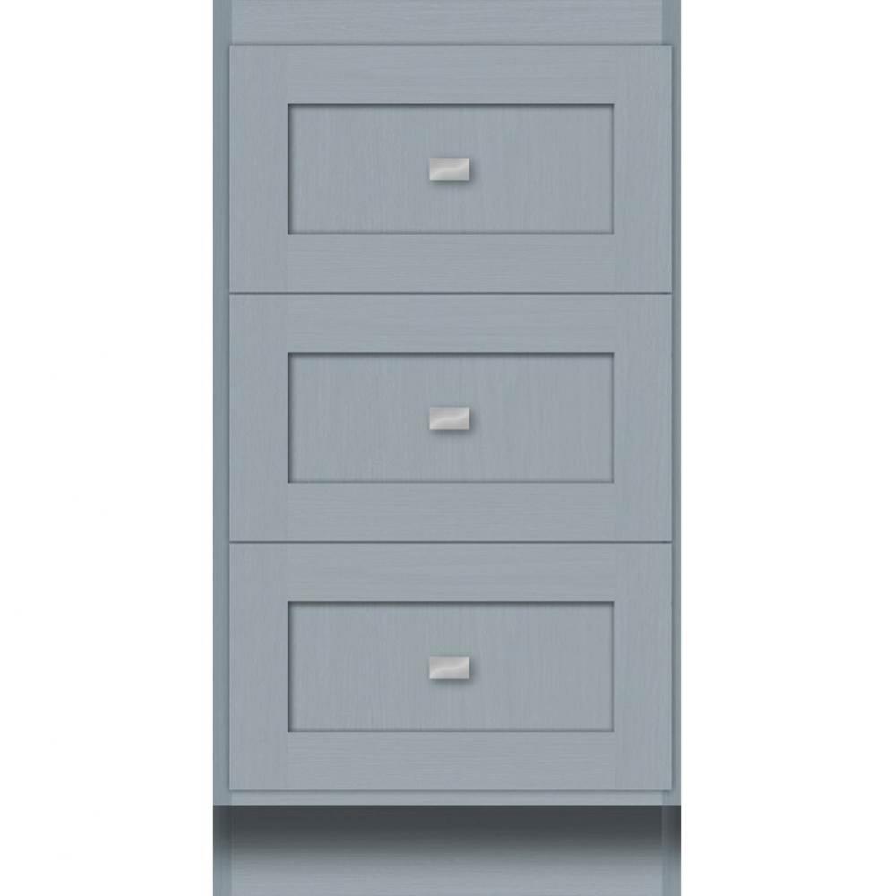 18 X 18 X 34.5 Montlake Drawer Bank Shaker Silver Oak