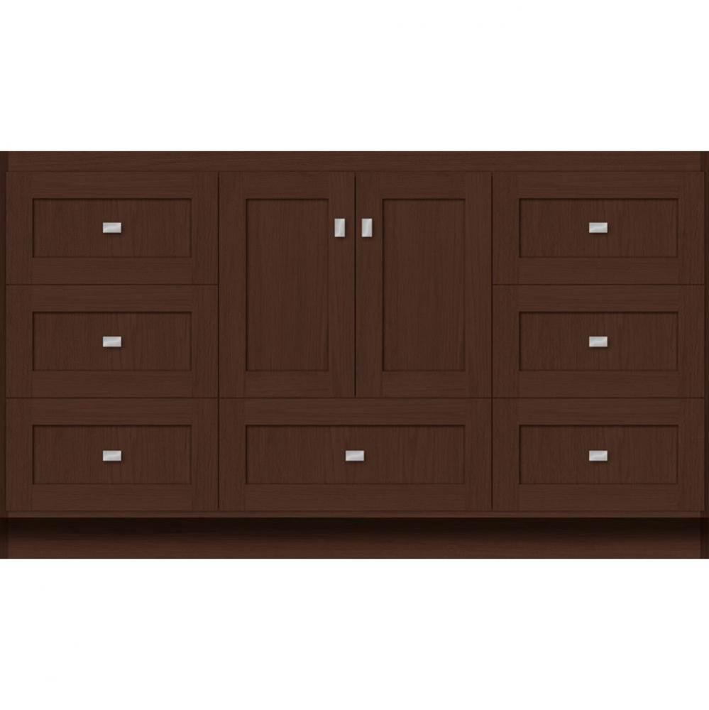 60 X 18 X 34.5 Montlake Vanity Shaker Choc Oak Sb