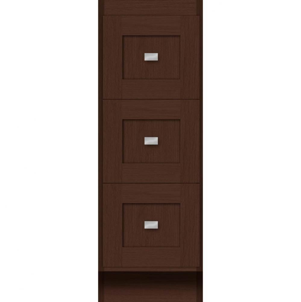 12 X 18 X 34.5 Montlake Drawer Bank Shaker Choc Oak