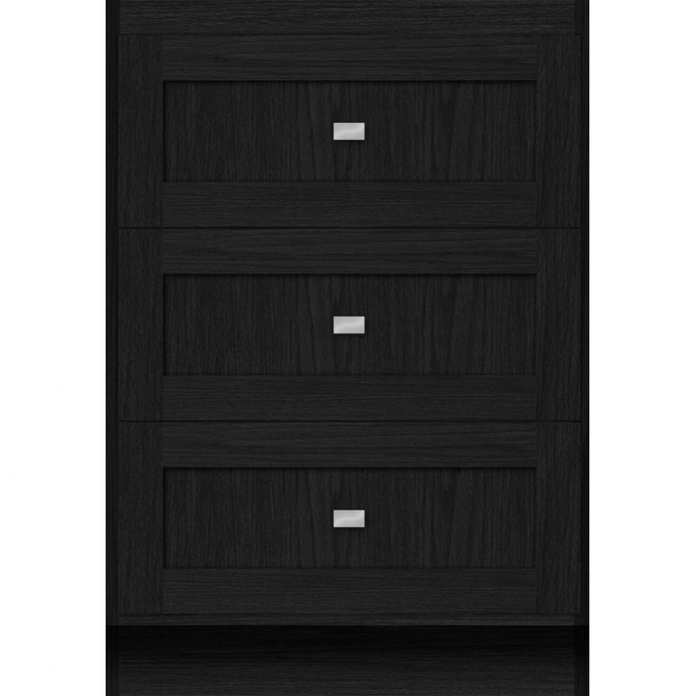 24 X 21 X 34.5 Montlake Drawer Bank Shaker Midnight Oak