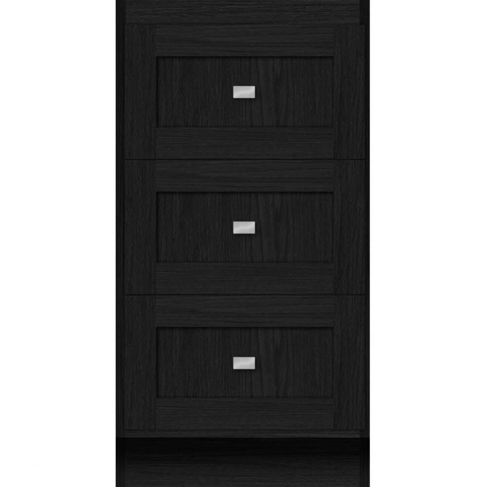 18 X 18 X 34.5 Montlake Drawer Bank Shaker Midnight Oak