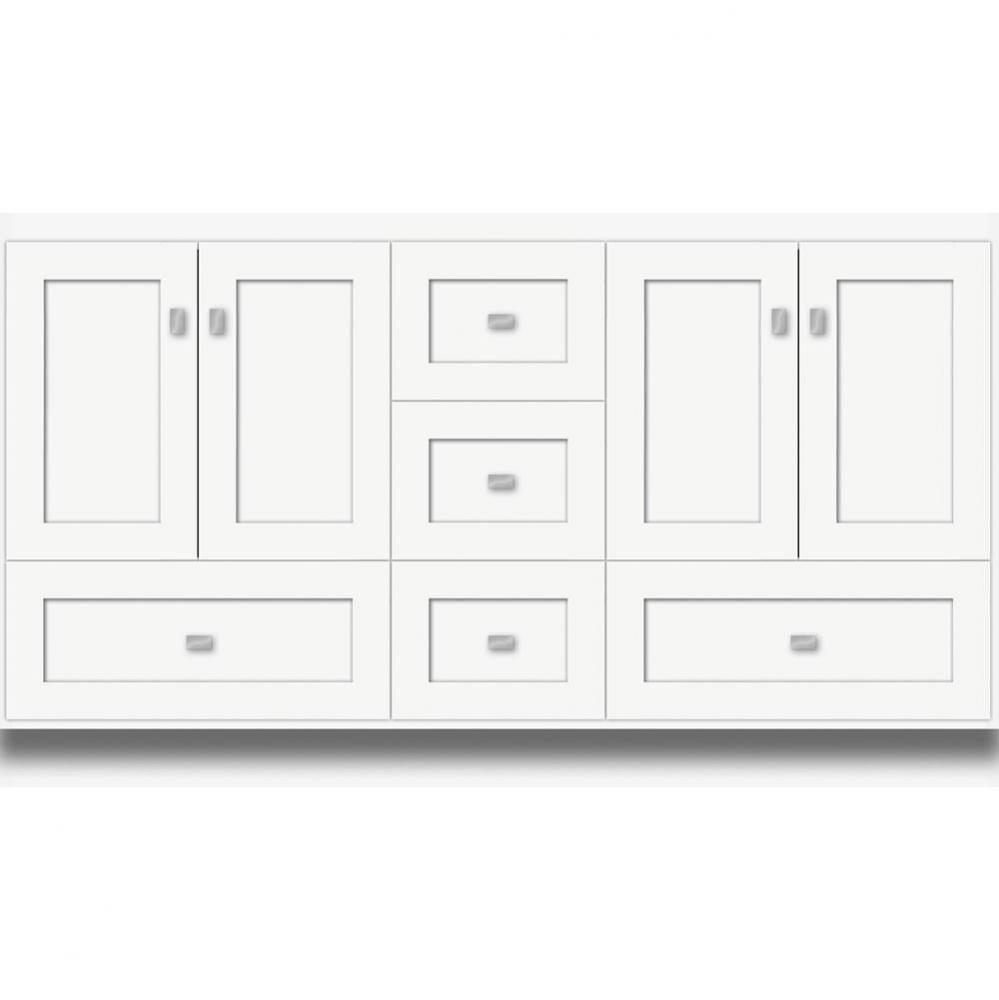 60 X 21 X 34.5 Montlake Vanity Shaker Sat White Db