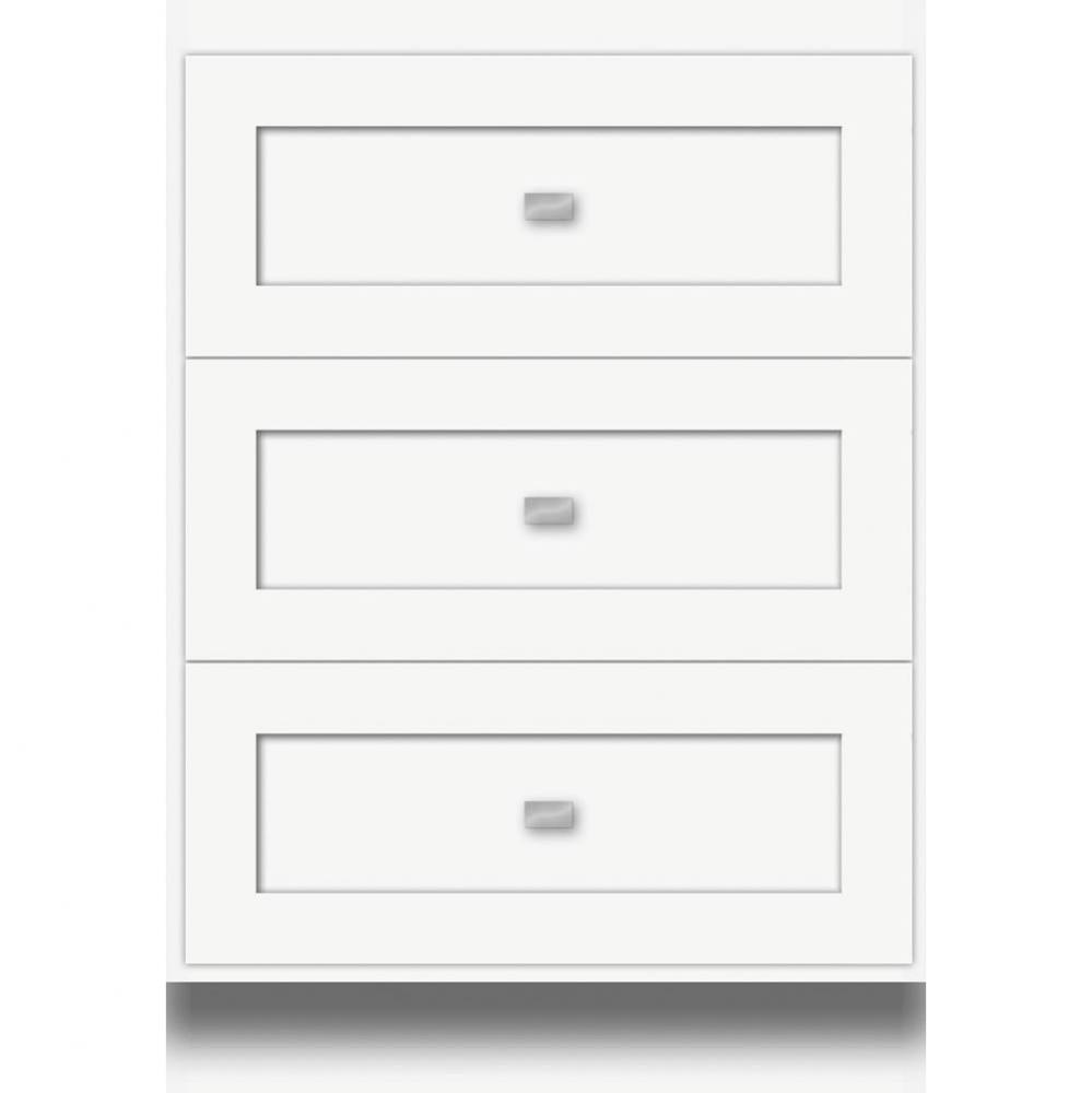 24 X 18 X 34.5 Montlake Drawer Bank Shaker Sat White