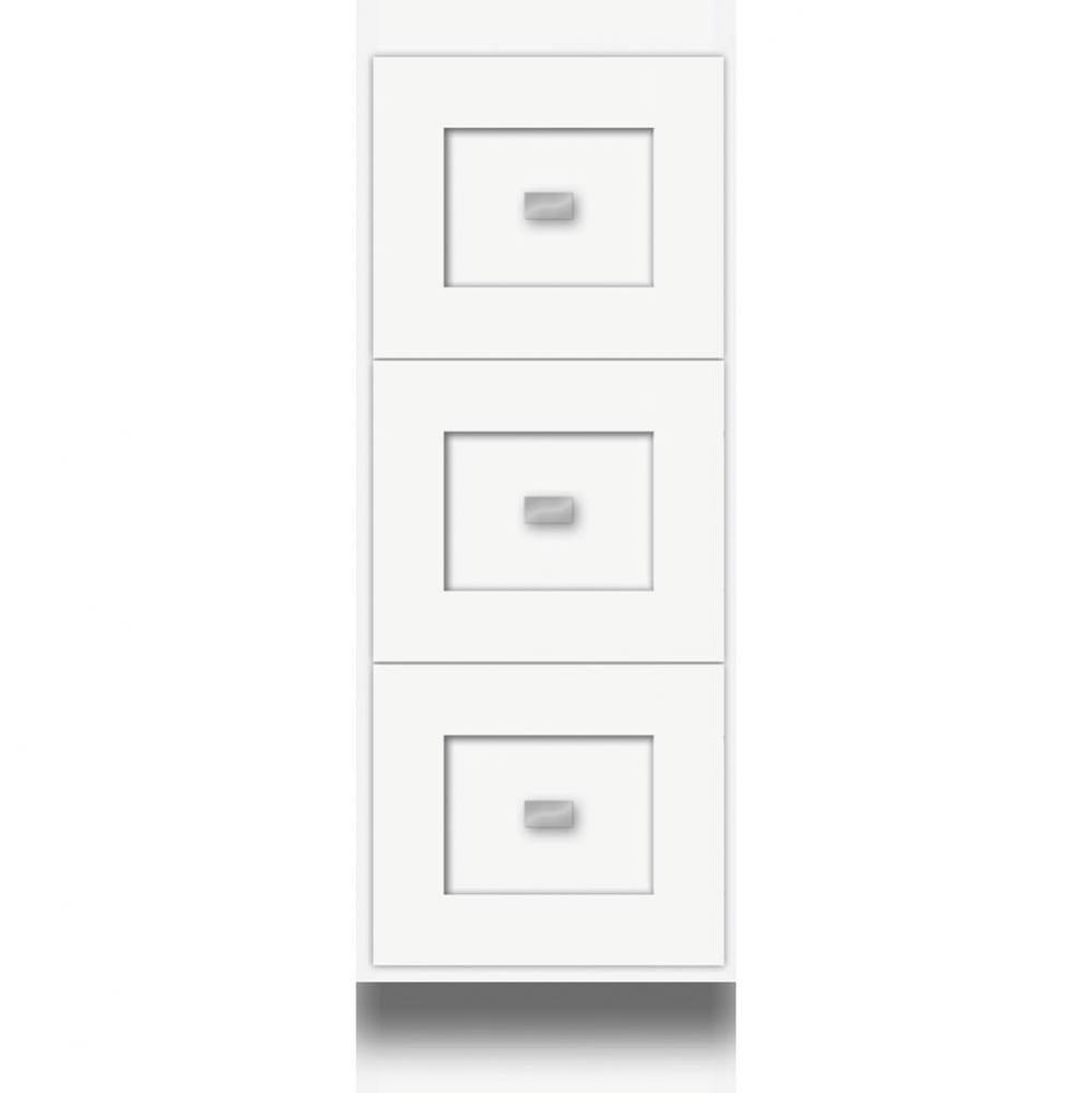 12 X 21 X 34.5 Montlake Drawer Bank Shaker Sat White