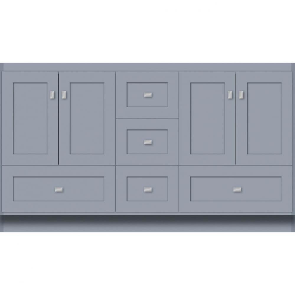 60 X 18 X 34.5 Montlake Vanity Shaker Sat Silver Db