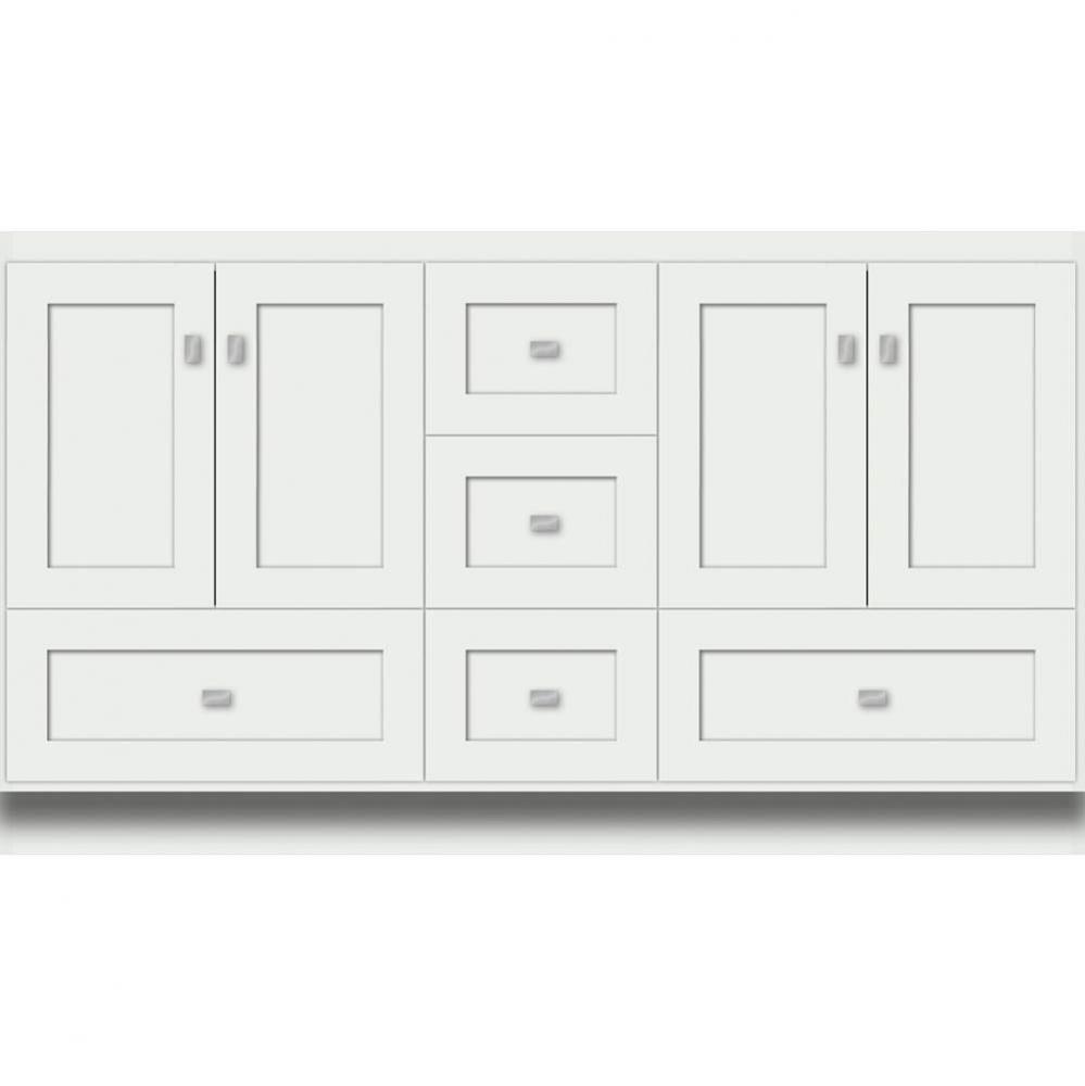 60 X 18 X 34.5 Montlake Vanity Shaker Powder Grey Db