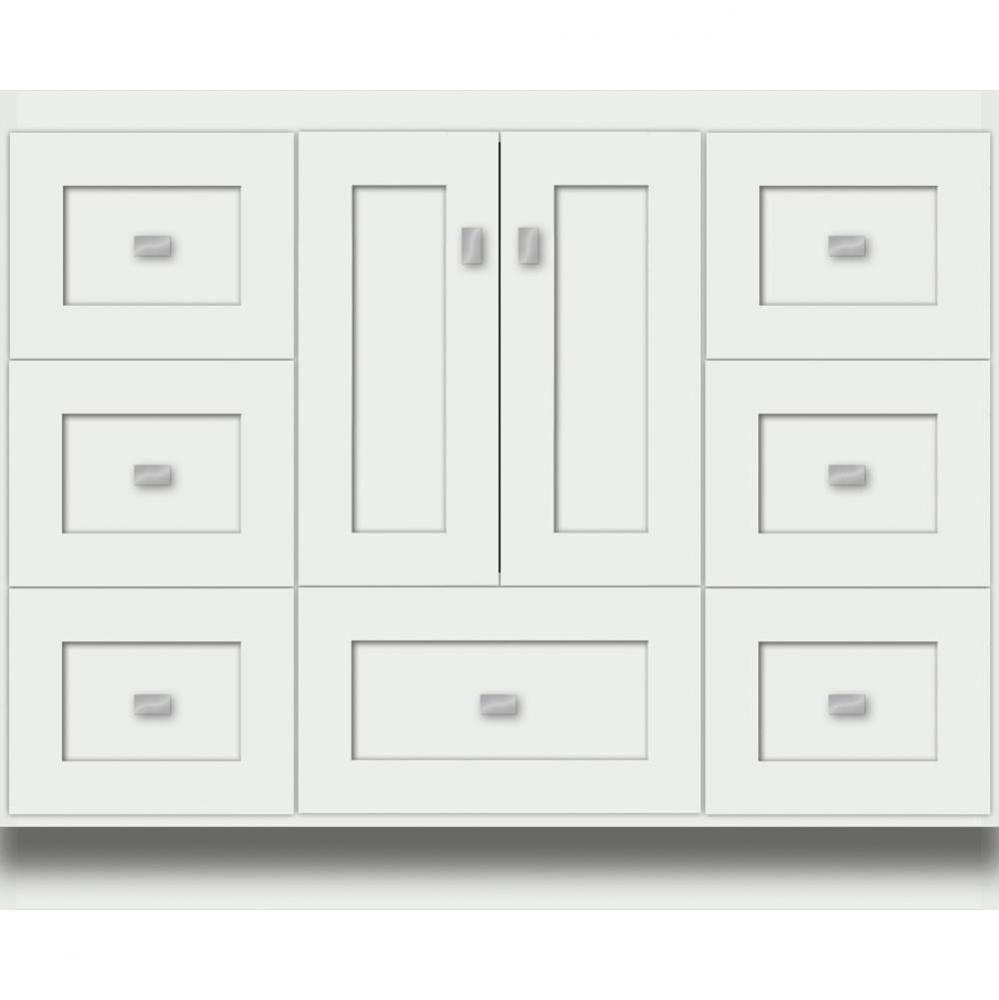 42 X 18 X 34.5 Montlake Vanity Shaker Powder Grey Sb