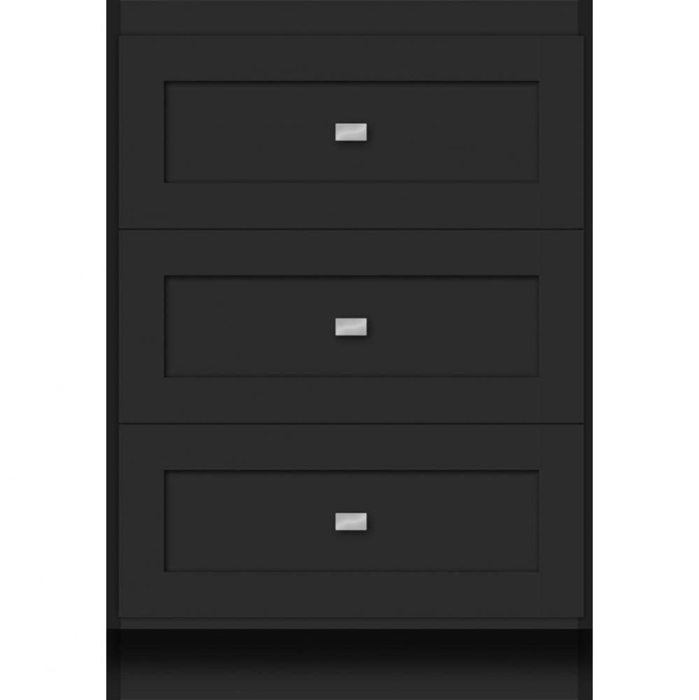 24 X 21 X 34.5 Montlake Drawer Bank Shaker Sat Black