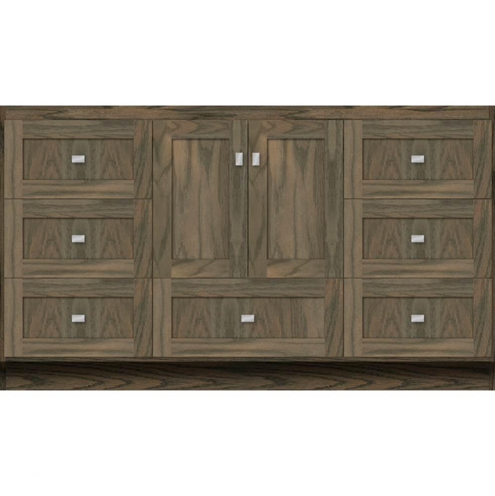 60 X 21 X 34.5 Montlake Vanity Shaker Dusky Oak Sb