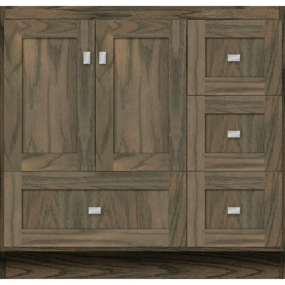 36 X 18 X 34.5 Montlake Vanity Shaker Dusky Oak Rh