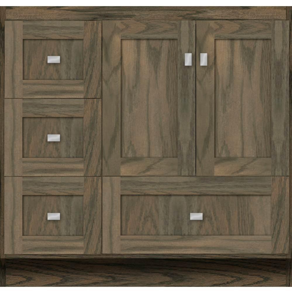 36 X 21 X 34.5 Montlake Vanity Shaker Dusky Oak Lh