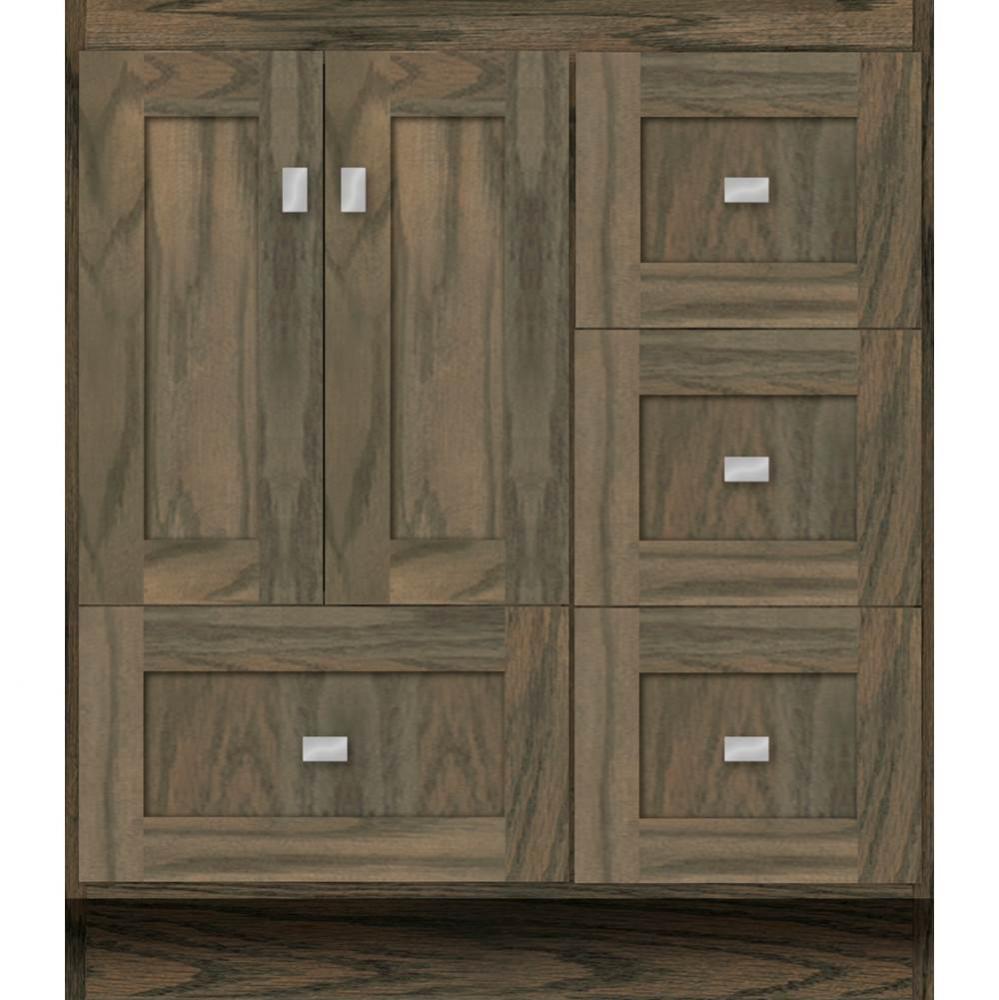 30 X 18 X 34.5 Montlake Vanity Shaker Dusky Oak Rh