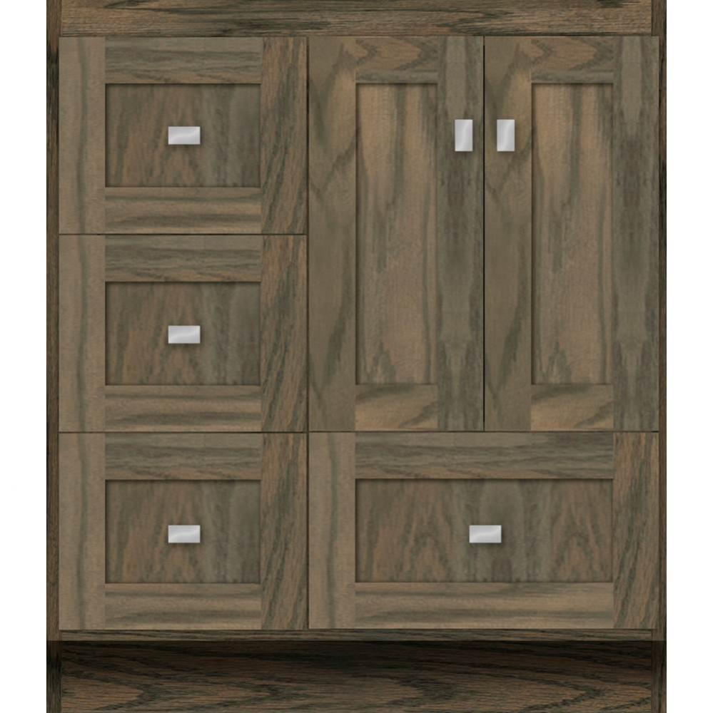 30 X 21 X 34.5 Montlake Vanity Shaker Dusky Oak Lh