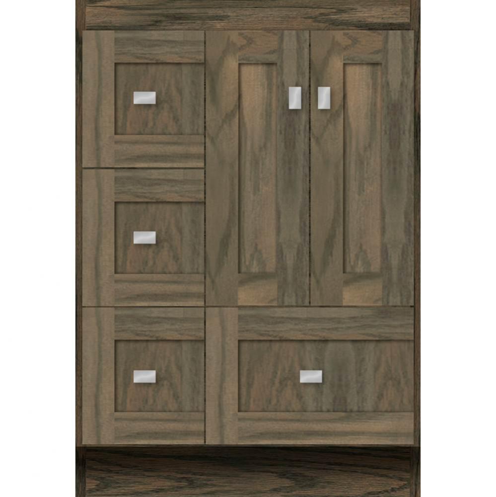 24 X 21 X 34.5 Montlake Vanity Shaker Dusky Oak Lh