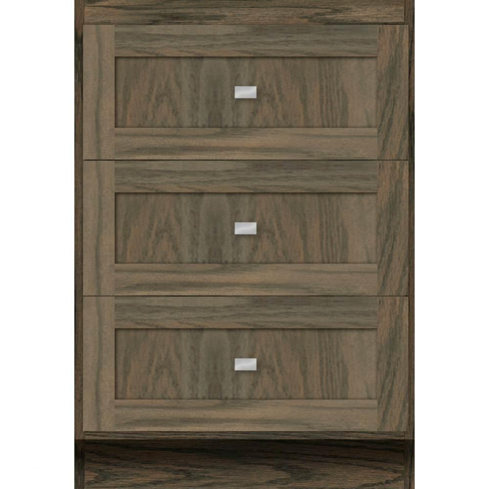 24 X 18 X 34.5 Montlake Drawer Bank Shaker Dusky Oak