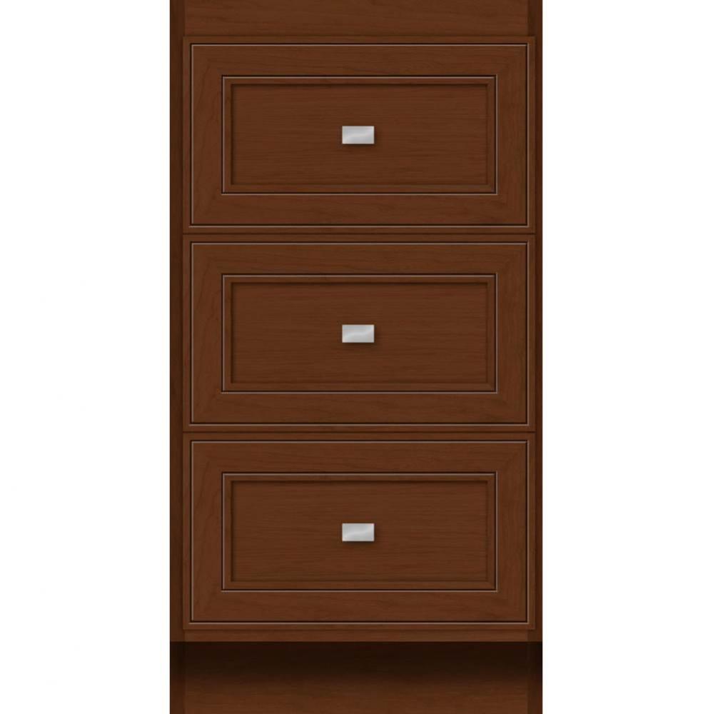 18 X 18 X 34.5 Montlake Drawer Bank Deco Miter Pecan Cherry