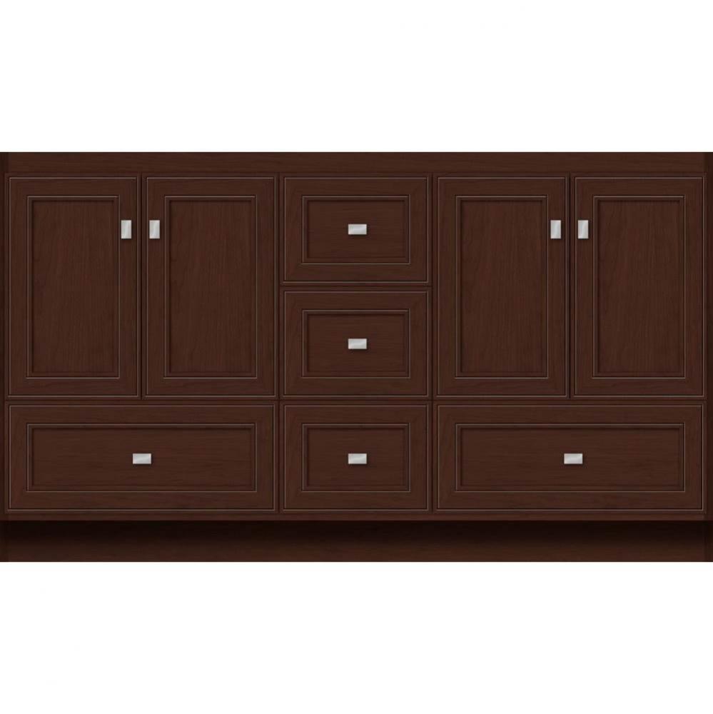 60 X 18 X 34.5 Montlake Vanity Deco Miter Choc Cherry Db