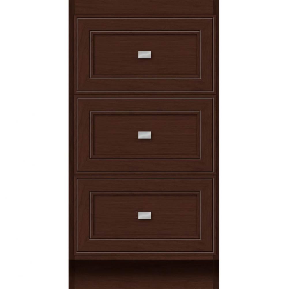 18 X 21 X 34.5 Montlake Drawer Bank Deco Miter Choc Cherry