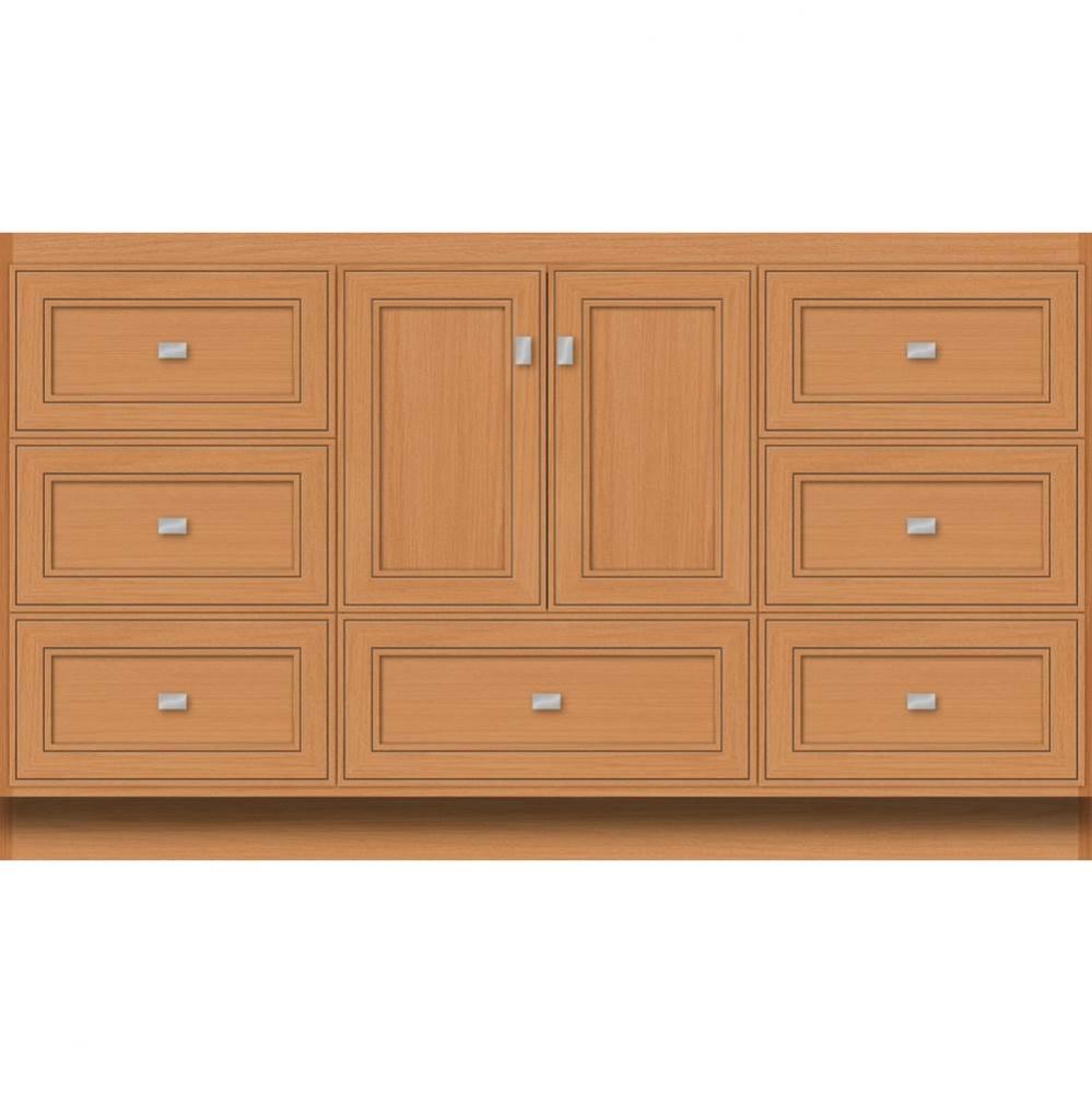 60 X 18 X 34.5 Montlake Vanity Deco Miter Nat Oak Sb