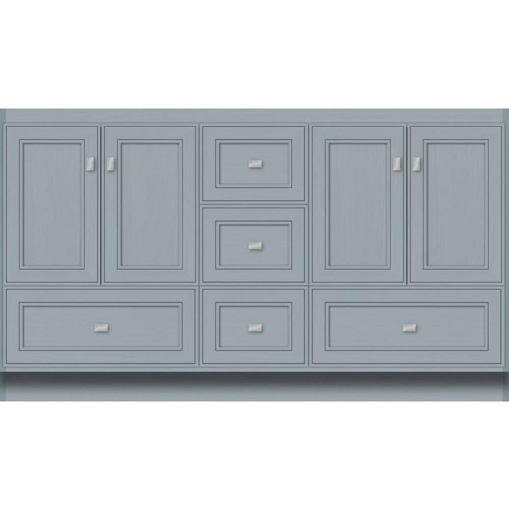 60 X 18 X 34.5 Montlake Vanity Deco Miter Silver Oak Db