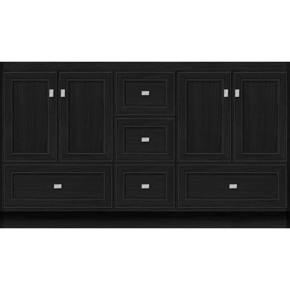 60 X 21 X 34.5 Montlake Vanity Deco Miter Midnight Oak Db