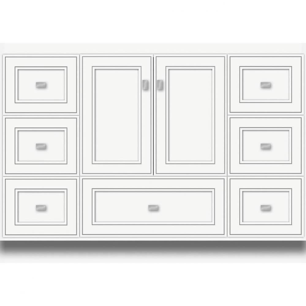 48 X 21 X 34.5 Montlake Vanity Deco Miter Sat White Sb