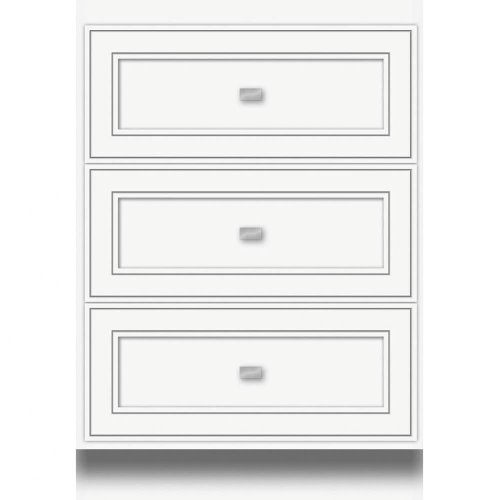 24 X 21 X 34.5 Montlake Drawer Bank Deco Miter Sat White