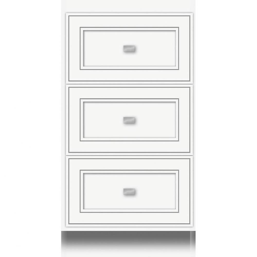 18 X 21 X 34.5 Montlake Drawer Bank Deco Miter Sat White