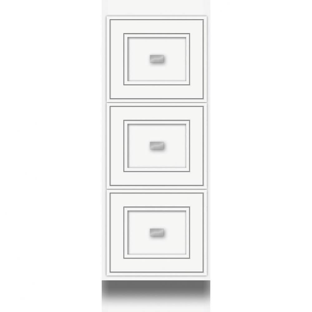 12 X 18 X 34.5 Montlake Drawer Bank Deco Miter Sat White