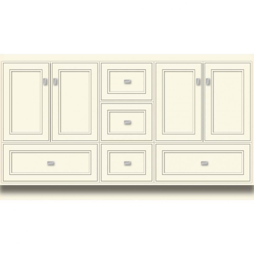 60 X 21 X 34.5 Montlake Vanity Deco Miter Sat Biscuit Db