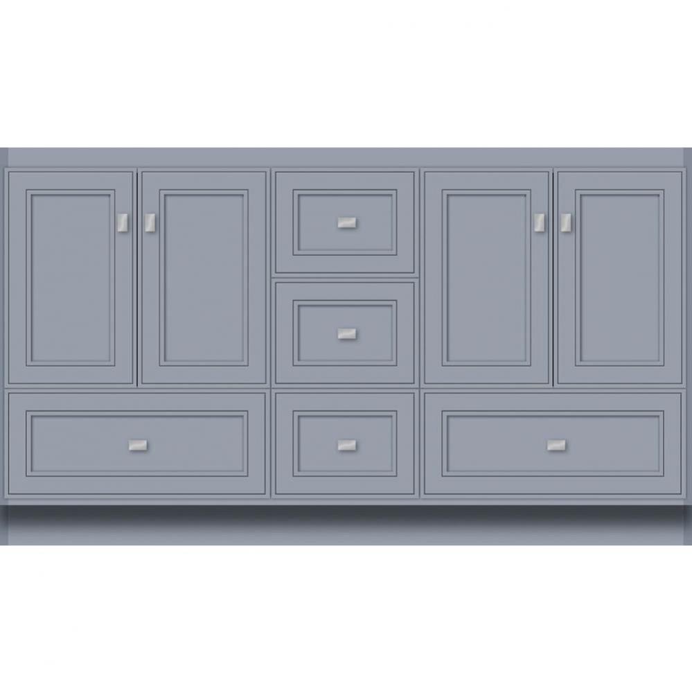 60 X 18 X 34.5 Montlake Vanity Deco Miter Sat Silver Db