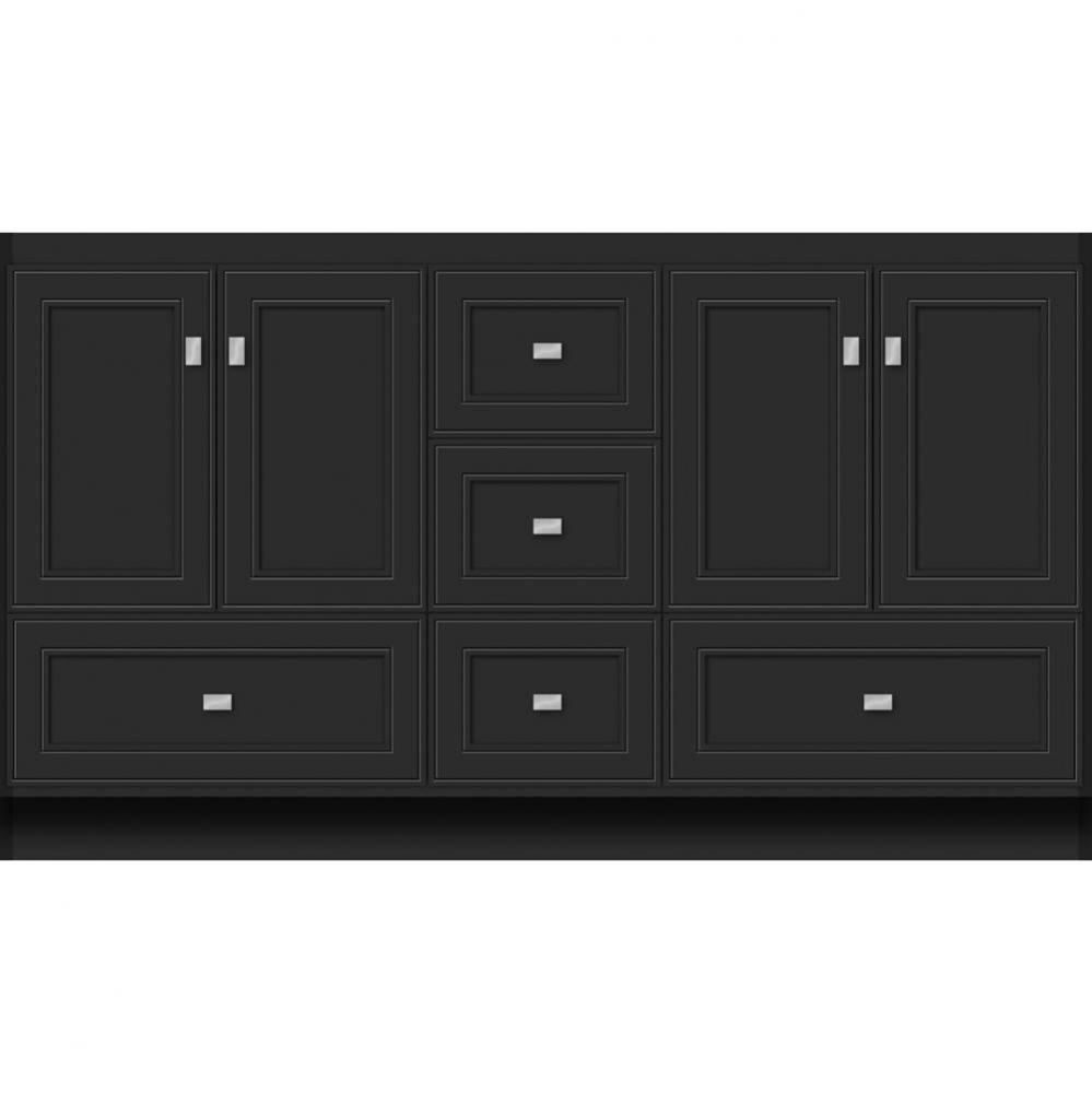 60 X 18 X 34.5 Montlake Vanity Deco Miter Sat Black Db