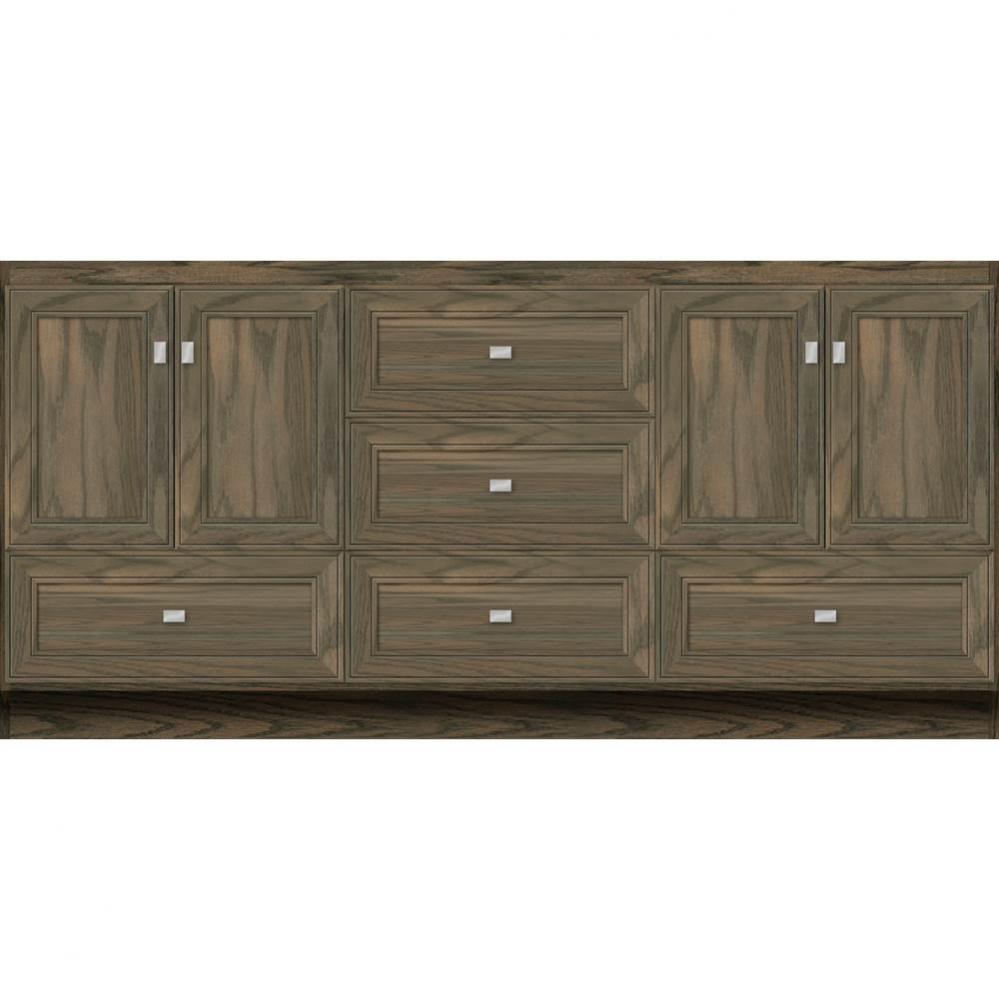 72 X 18 X 34.5 Montlake Vanity Deco Miter Dusky Oak Db