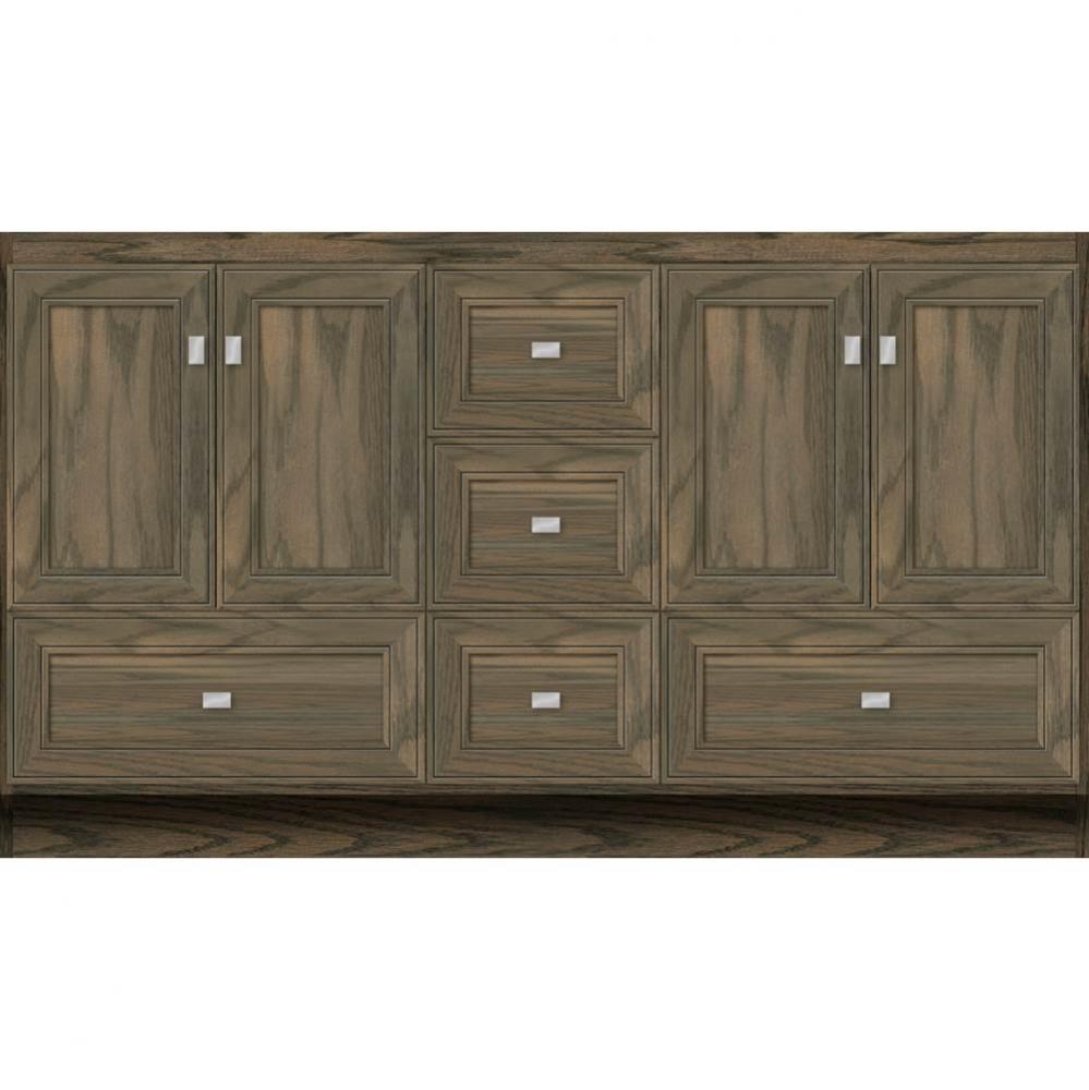 60 X 18 X 34.5 Montlake Vanity Deco Miter Dusky Oak Db