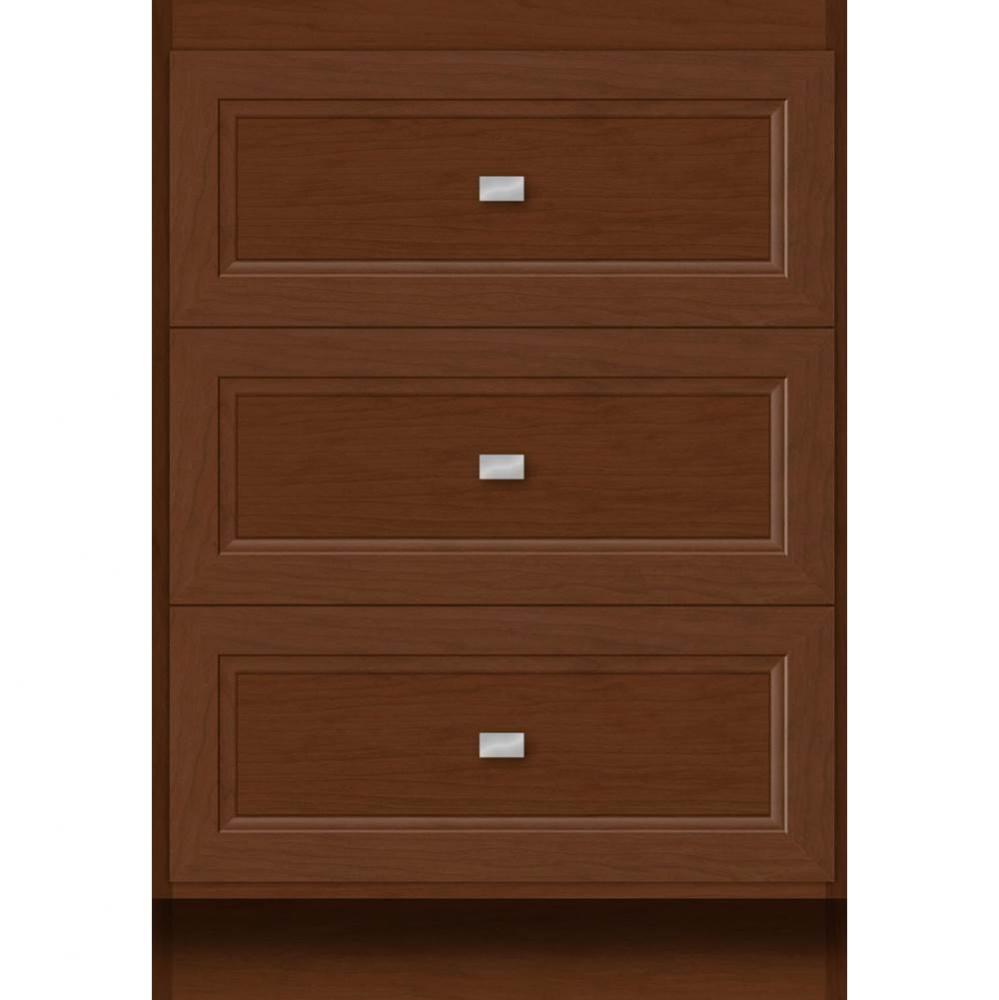 24 X 21 X 34.5 Montlake Drawer Bank Ogee Miter Pecan Cherry