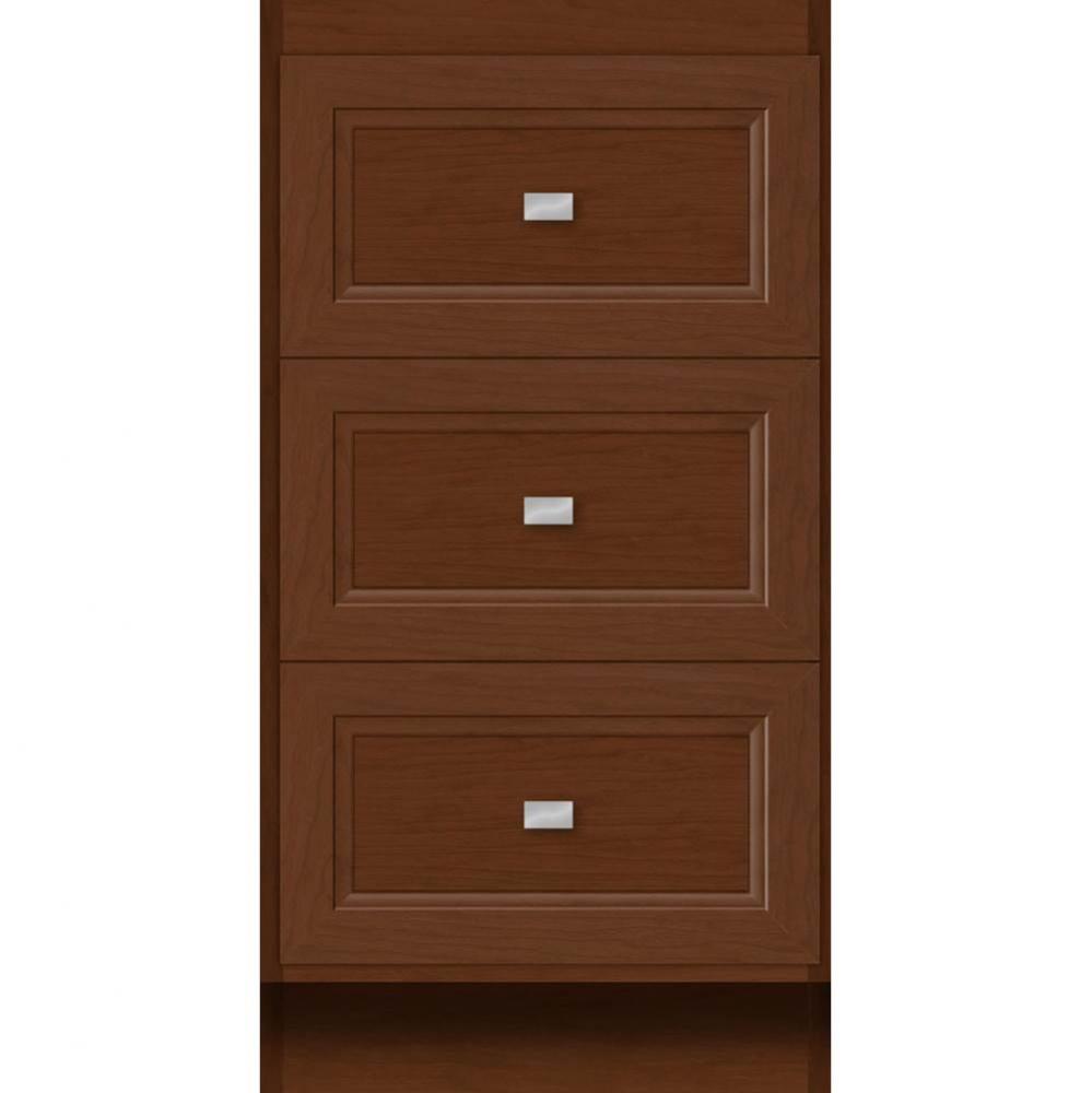 18 X 21 X 34.5 Montlake Drawer Bank Ogee Miter Pecan Cherry