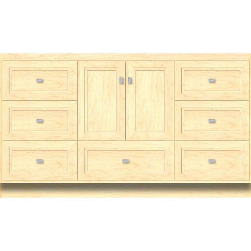 60 X 18 X 34.5 Montlake Vanity Ogee Miter Nat Maple Sb