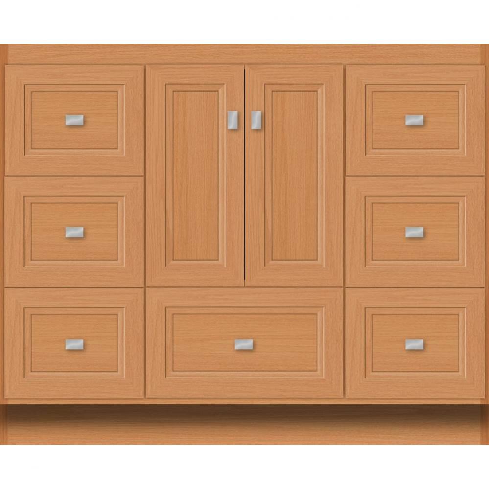 42 X 21 X 34.5 Montlake Vanity Ogee Miter Nat Oak Sb