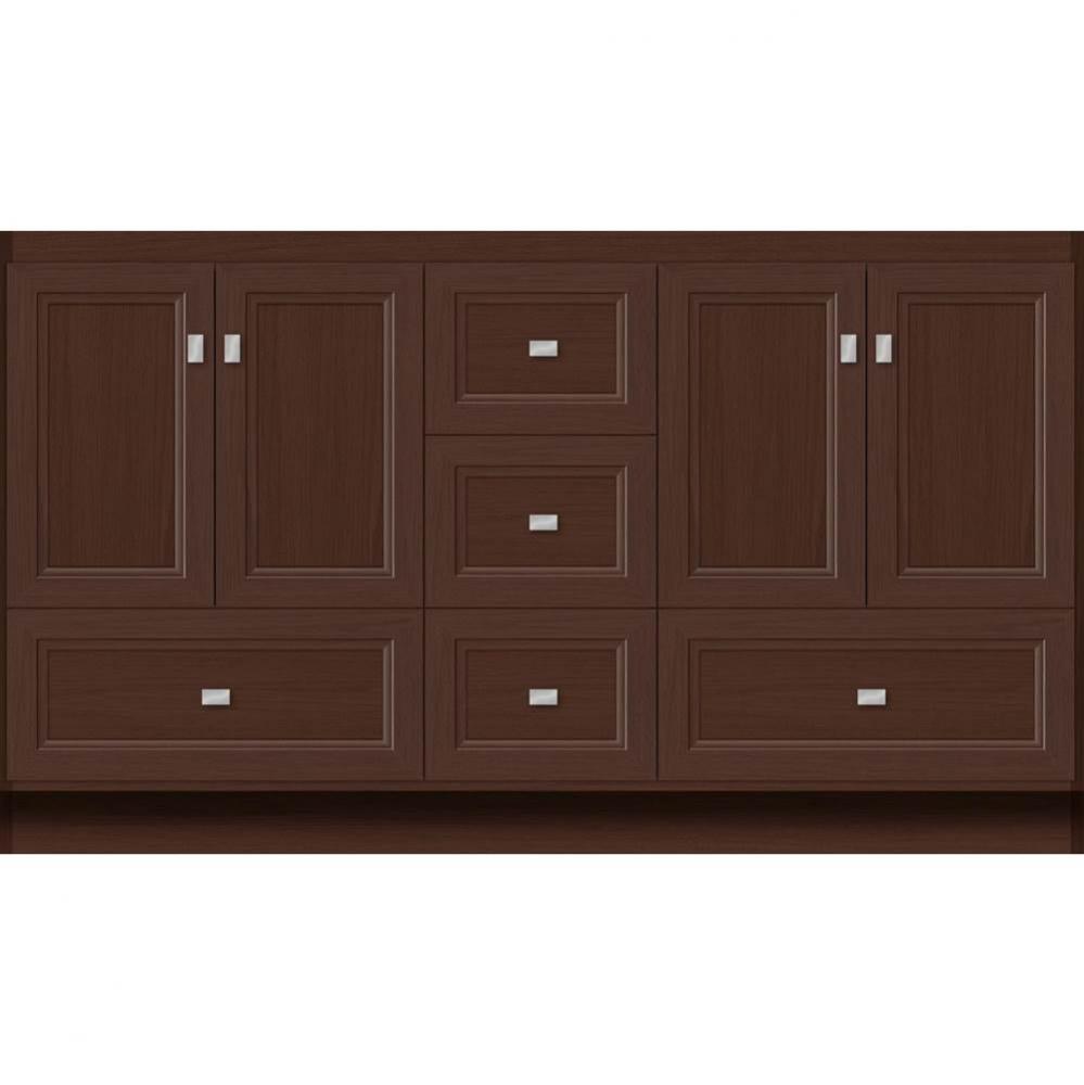 60 X 18 X 34.5 Montlake Vanity Ogee Miter Choc Oak Db