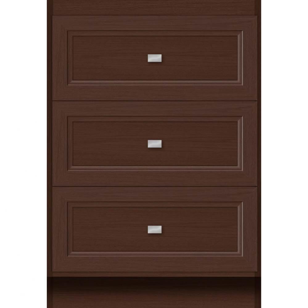 24 X 18 X 34.5 Montlake Drawer Bank Ogee Miter Choc Oak