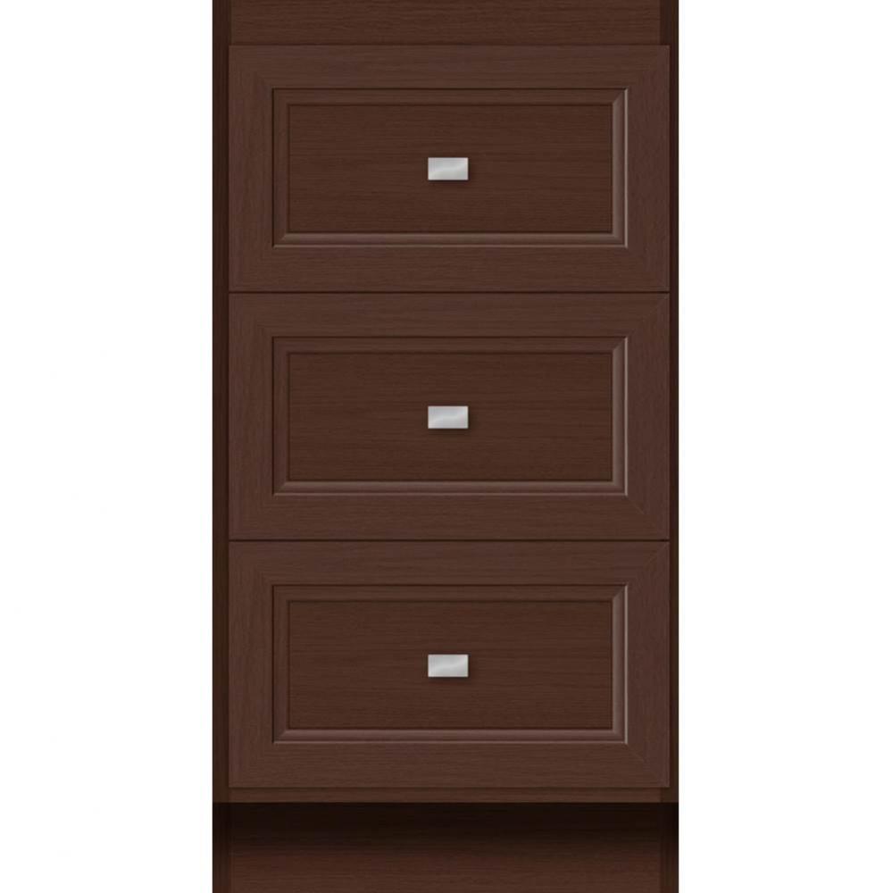 18 X 21 X 34.5 Montlake Drawer Bank Ogee Miter Choc Oak