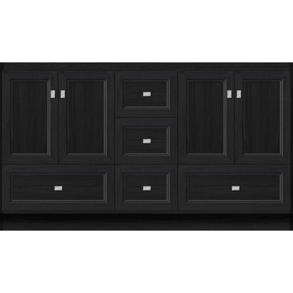 60 X 18 X 34.5 Montlake Vanity Ogee Miter Midnight Oak Db