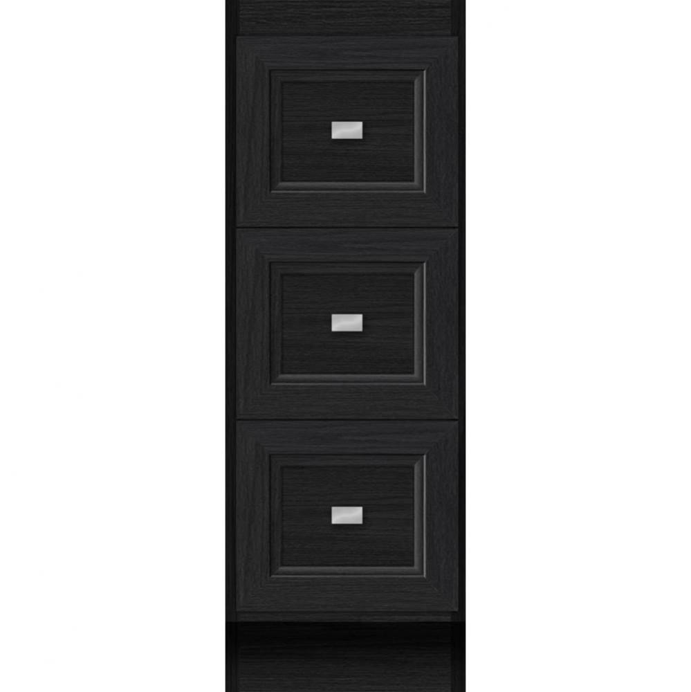 12 X 18 X 34.5 Montlake Drawer Bank Ogee Miter Midnight Oak